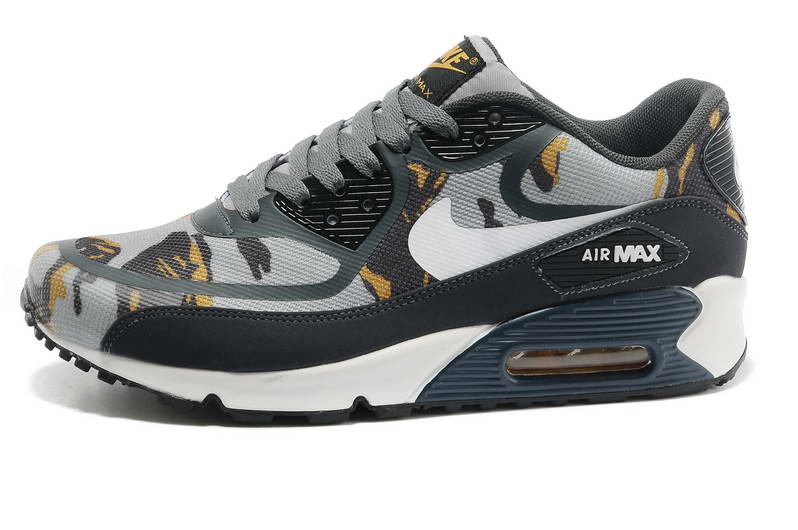 Nike Air Max 90 Chaussures Hommes pre TAPE LT.Gray carbone noir jaune (1)